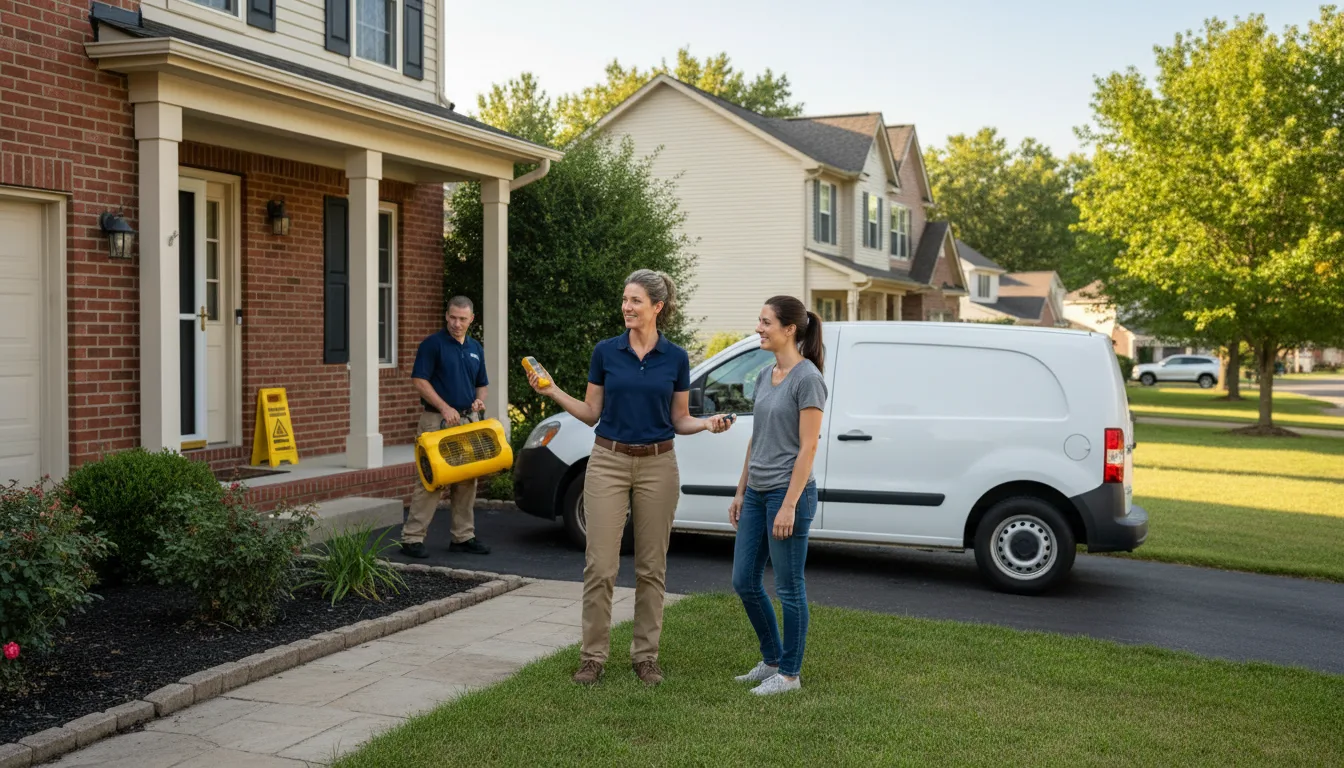 Residential water damage restoration in Villa Ridge, IL